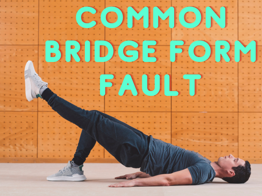 a man laying on the ground in front of a sign that says common bridge form.